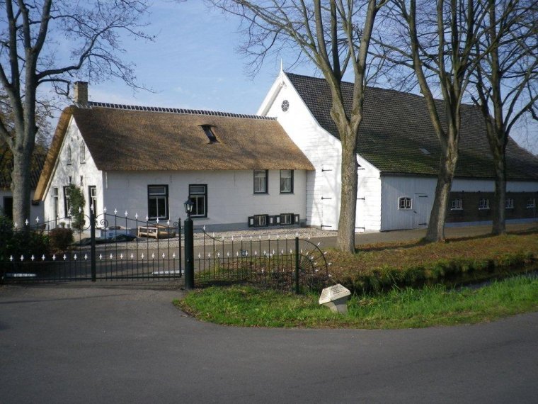 Boerderij met rieten dak in Lekkerkerk